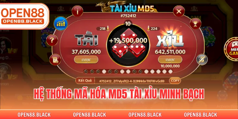 Hệ thống mã hóa md5 tài xỉu minh bạch